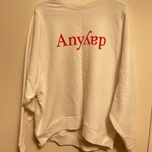 White sweatshirt